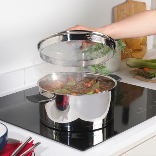 Russell Hobbs RH01168EU7 Excellence 24 cm Stockpot – Stainless Steel Cooking Pot, Glass Lid, Induction Suitable, Pouring Lip, Mirror Polished, PFOA-Free, 4.8L Capacity, Ideal for Soups and Stews - Image 4