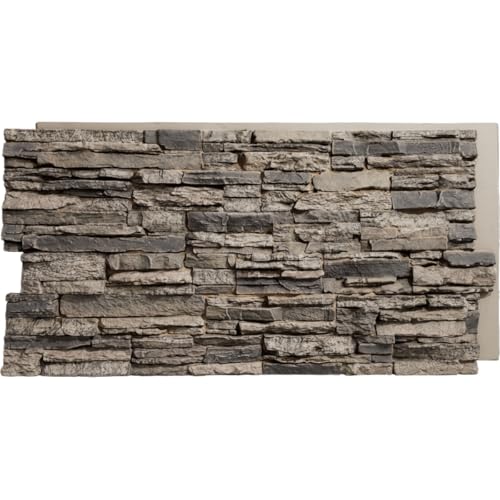 EverStone Canyon Ridge Faux Stone Panel, 45 3/4"W x 24 1/2"H x 1 1/4"D, Urban Color by Ekena Millwork - Used condition - US$64.25