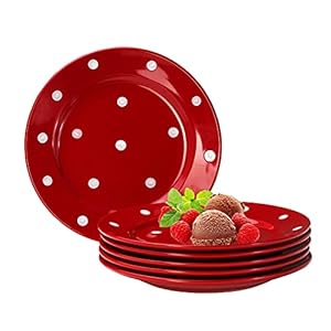 Van Well Emily 6er Set Dessertteller rot