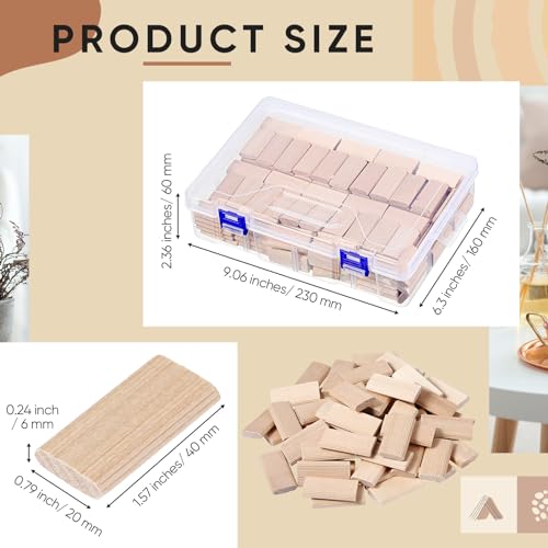 barydat domino tenon beech wood beechwood loose tenons compatible with domino insertion dowel block for joinery systems woodworking furniture splicing200 pcs6mm x 20mm x 40mm