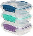 Sistema Klip It Conteneurs de stockage des aliments, 200 mL, Couleurs assorties, paquet de 3