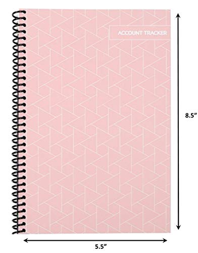 Superior Check and Debit Card Register - Simple Account Tracker - Pink 5.5"