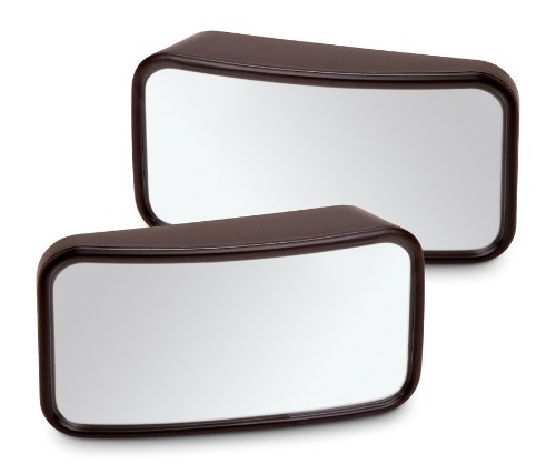 Set of 2 Blind Spot Mirrors for Cars Autos Trucks Minivans - Large Size 3.9 W x 2.5 H inches - Adhesive Sticky Tape Back - Convex Shape For 3X Wider View Than Standard Mirrors by Perfect Life Ideas