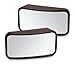 Set of 2 Blind Spot Mirrors for Cars Autos Trucks Minivans - Large Size 3.9 W x 2.5 H inches - Adhesive Sticky Tape Back - Convex Shape For 3X Wider View Than Standard Mirrors by Perfect Life Ideas