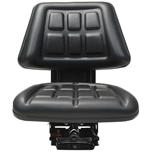 Genérico Asiento de Tractor con suspensión Negro,Accesorios y Piezas para tractores-142316