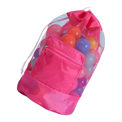 ZUJIABAO Bolsa organizadora de juguetes con correa personalizable, resistente al agua, portátil, de malla, para la playa, para la familia