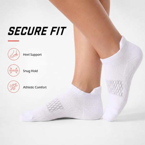 Image of Ankle Running Socks For Women, Athletic Wicking Thick Cushioned Low Cut With Tab Casual Sports Socks