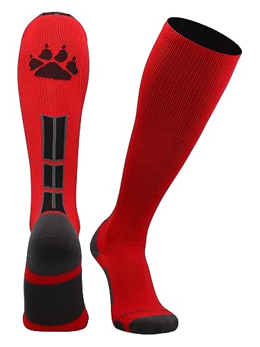 MadSportsStuff Wild Paw Socks for Football Softball Over the Calf Length Youth and Adult Boys Men Women Girls