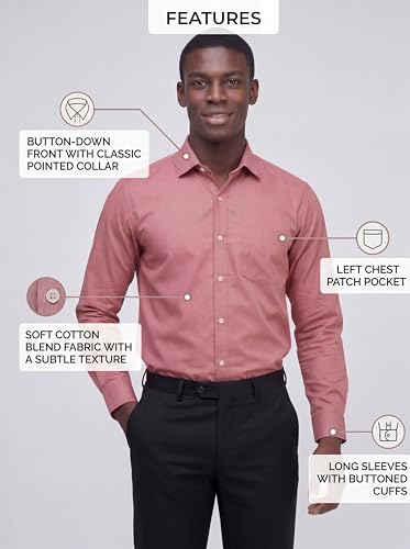 Image of INKAST Men's Cotton Blend Plain Formal Shirt | Full Sleeves Solid Shirts| Straight Regular Fit | Office and Regular Wear