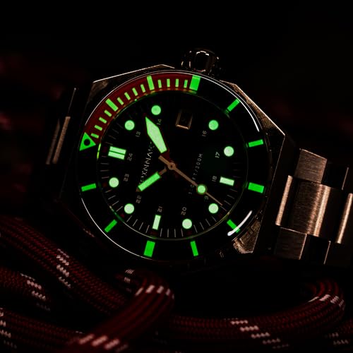 Image of Spinnaker Dumas Men's Watch - Automatic Dive Watch for Men, 44mm Stainless Steel Case, Stainless Steel Strap, Water Resistant 300m, SP-5081