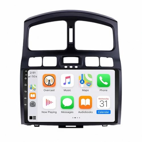 Navegador GPS 2 DIN para Hyundai Santa Fe 1 con pantalla táctil y Bluetooth manos libres