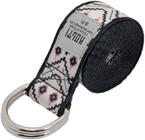 Yoga Exercise Adjustable Straps 8FT with Durable D-Ring for Pilat...