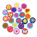 Angoily 23 Pezzi Timbri Graffiti in EVA Doppia Faccia per Dipingere Creativo per Sicuri e Facili da Usare per Disegni Artistici e Apprendimento Precoce