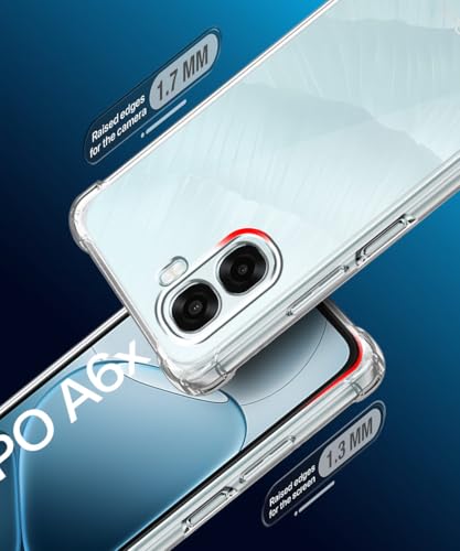 Image of WOW IMAGINE Clear Back Cover Case for Oppo K14x 5G | Oppo A6x | A6s 5G | Shockproof Soft TPU Case | Cushioned Edges for Ultimate Protection Back Cover Case - Transparent