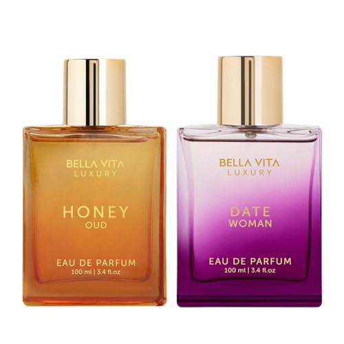 The Sweet Spot by BellaVita Luxury | 2x100ml Perfumes | Honey Oud & Date Woman | Perfume for Men & Women | Long Lasting Fragrance | EDP