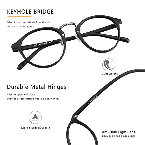 Image of Blue Light Blocking Glasses 3 Pack Square Frame Computer Gaming Reading Glasses Men Women Anti Eyestrain