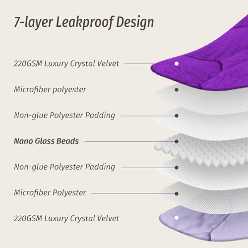 Image of Wemore Weighted Lap Blanket 7lbs, 24x29 Small Travel Blankets for Adults | Weighted Lap Pad for Relaxation, Stress Relief & Better Sleep; Soft Blanket Throw; Machine Washable; Glass Beads; Dual Purple