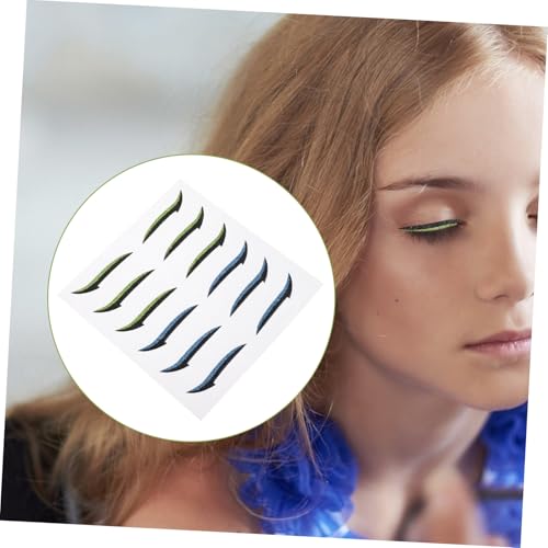 FONDOTIN 12組 アイライナーステッカー 薄型防水 二重まぶた用 再利用可能 アイメイク用シール 軽量 携帯便利 自然な仕上がり 男女兼用