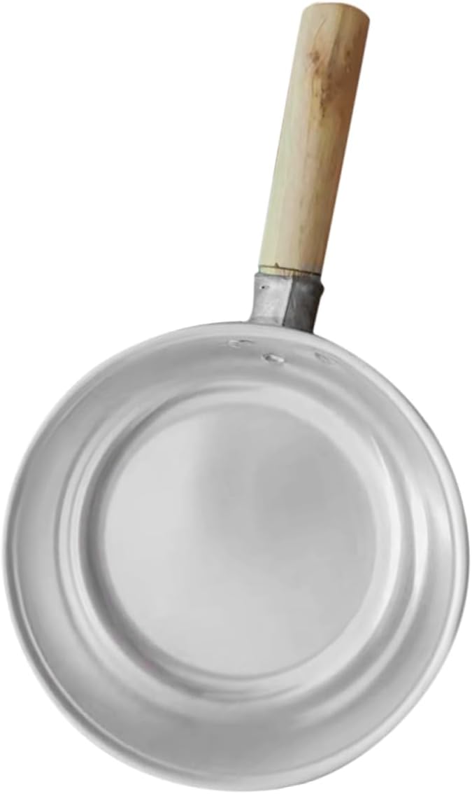 Thickened Aluminum Water Ladle Reusable Water Scoop for Kitchen Bath Metal Ladle with Wooden Handle Serve Soup Fruit Shower More