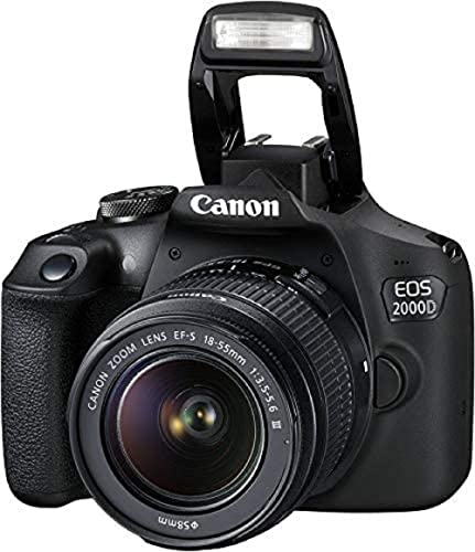 Canon Digitalkamera EOS 2000D mit 18-55mm Objektiv, SB130 und 16GB