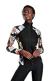 Veste de sport cintrée conçue par Mr. Christian Lacroix imprimé sur les épaules et texture sur le devant. Nouvelle collection Desigual pour femme HW21.