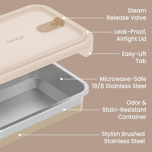 Image of Bentgo MicroSteel Heat & Eat Leak-Proof Stainless Steel Container