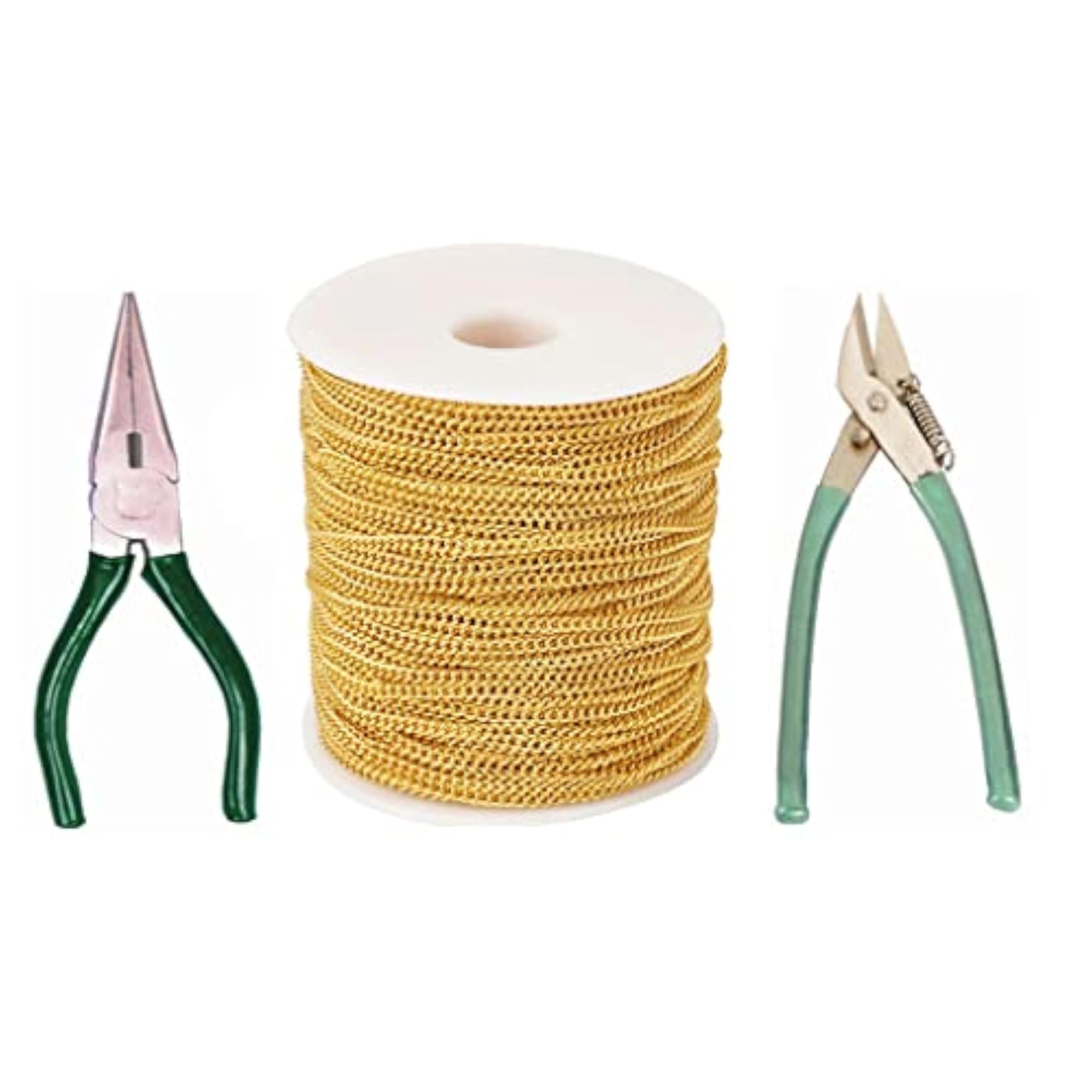 Jewellery Making Combo Kit with Golden Link Extension Chain