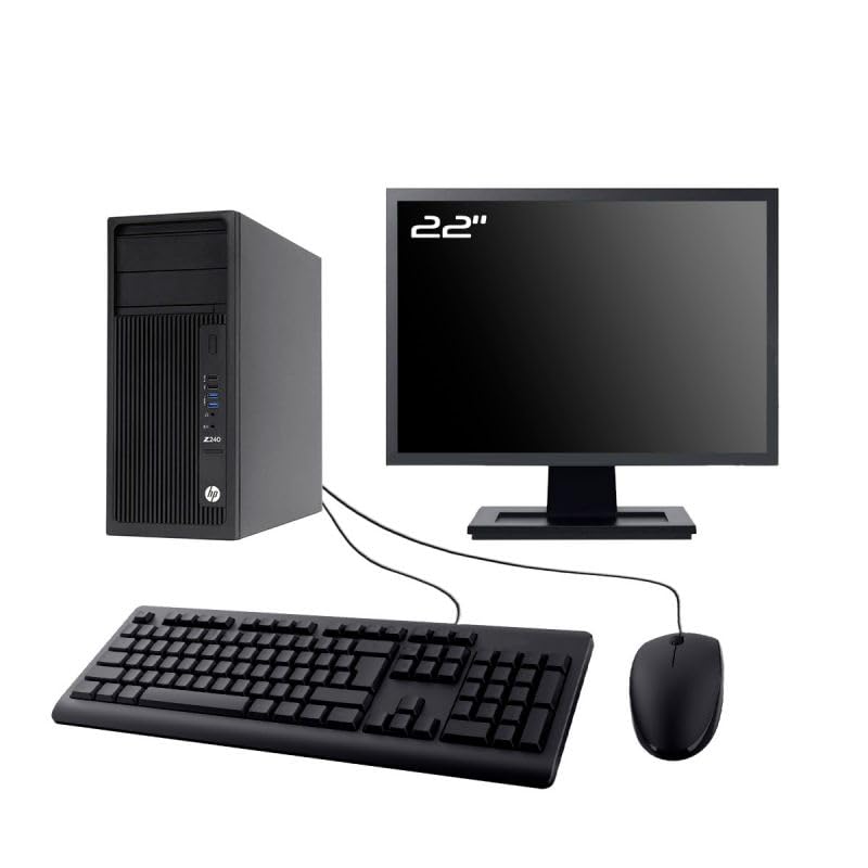 PC HP Workstation Z240 Tour Ecran 22" Intel G4400 RAM 8Go SSD 1To WiFi W11 (Reconditionné)
