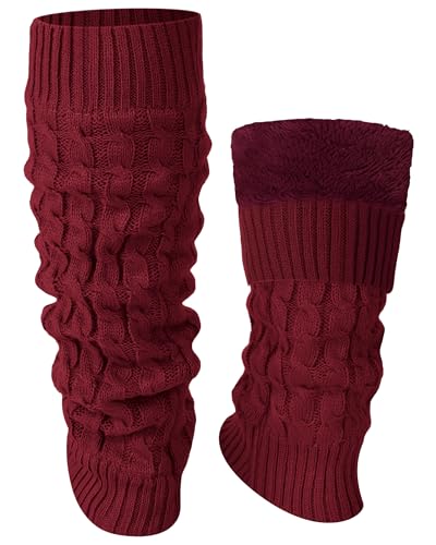 Image of Shihanee Winter Fleece Lined Leg Warmers for Women