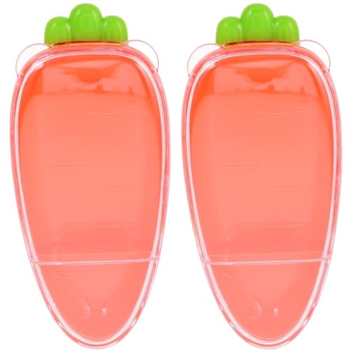 IMIKEYA Carrot Shaped Snack and Dip Pot - Reusable 2-Compartment Food Storage Container with Lid for Hummus Veggies and Healthy Snacks Ideal for Picnics Lunches and Family Gatherings