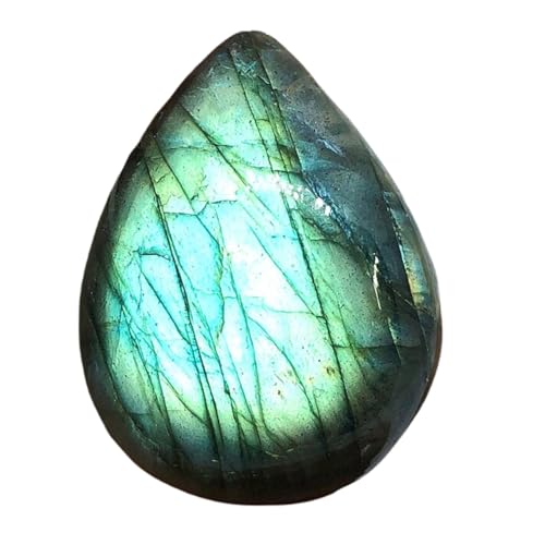 Labradorite naturelle cabochon poire 30x24x8mm pour création de bague et collier fait main