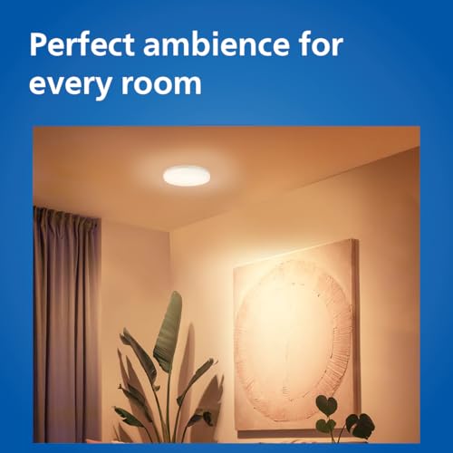 Image of PHILIPS 12W 3in1 AstraGlow Round Surface LED Panel Light | Slim Modern Design | Energy Efficient Ceiling Light for Home & Office - White | Pack of 6