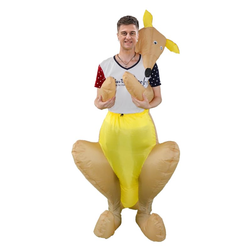Costume de kangourou gonflable amusant pour adulte homme et femme