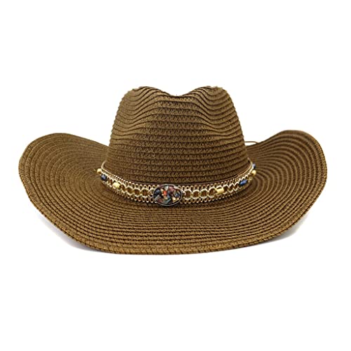 Chapeau de cowboy plage à grand bord YXWYXWA pour homme