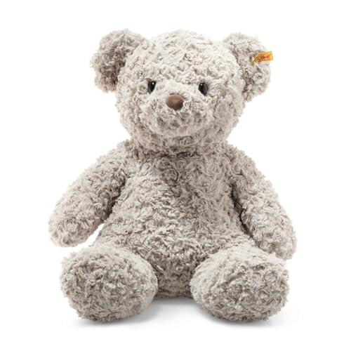 Steiff Teddybär Honey - 48 cm - Teddy Kuscheltier für Kinder - Soft Cuddly Friends - beweglich & waschbar - grau (113482)