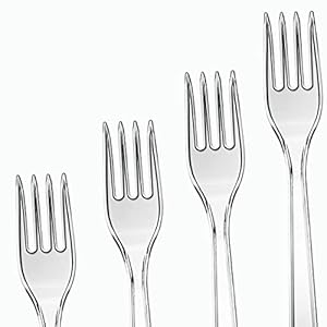 Plastic Cutlery Pack of 100 Plastic Forks Plastic Forks Reusable & Robust Plastic Fork Party Cutlery Reusable Cake Forks Dishwasher Safe According to (100)