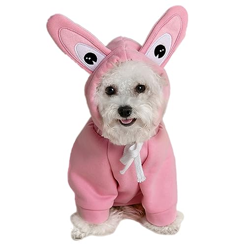 ZQTUMM ペット服 秋冬 犬服 コート パーカー 防寒 あたたかい ドッグウェア Tシャツ 裏ボア フード付き 小中型犬 コスチューム 面白い 仮装 犬洋服 チワワ トイプードル ペット用品 お散歩 (S,ブルー)