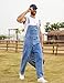 Odefou Overalls for Men Fashion Jumpsuit Work Bibs Coveralls Overol Para Hombre White Elephant Gifts(Blue,M)
