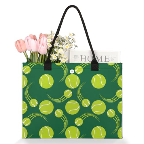 Green Baseball Sports Tote Bag for Women Large Beach Bag Reusable Tote Bags for Work Travel Beach Shopping3