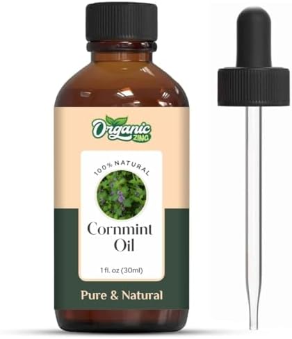 Organic Zing Cornmint (Mentha arvensis) Oil | Pure & Natural Essential Oil for Massage, Aroma & Diffusers- 30ml/1.01fl oz