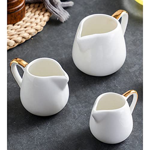 Gravy Boats Mini Phnom Penh Western Tableware Sauce Jar Ceramic Coffee Milk Jar Plus Milk Cup Table Sugar Bowl Creative Household Creamer Jar Jam For Dining (Size : Large) #TOP3