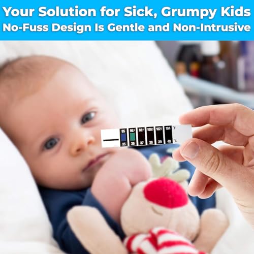 Image of Dr. Care Plastic Mcp Forehead Strip Body Tempreture Indicator Strip Thermometer For Kids 0 To 5 Years Kids (Pack Of 3)