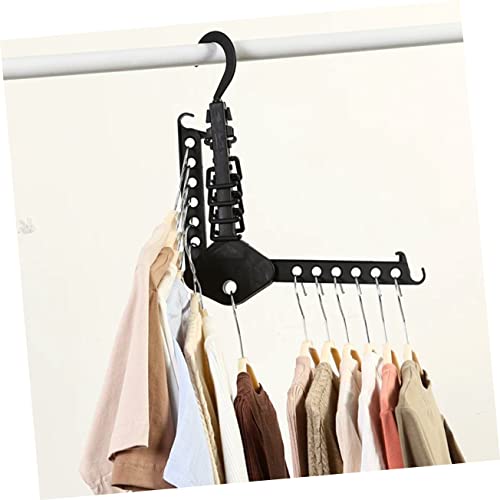 Percha plegable de plástico PRETYZOOM ahorra espacio con gancho para ropa 7