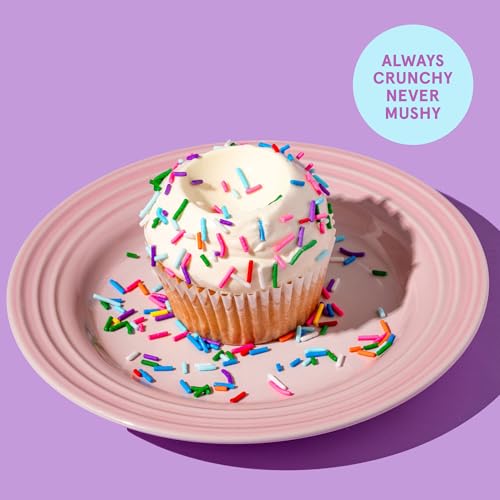 Image of Fancy Sprinkles Deluxe Rainbow Crunchy Jimmies | Pastel Rainbow Sprinkles for Cake, Cupcake & Cookie Decorating | Funfetti & Ice Cream Topping | Baby Shower & Birthday | 1 Pack (0.5c)