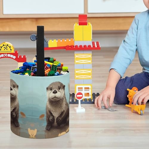 Sac de rangement blocs de construction réutilisable à cordon loutre