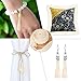 10 Yards Boho Long Fringe Trim 2.3'' Wide - Cotton Tassel for Clothes, Lamp Shade, Curtain, Dress, Crafts, Accessories, Home Decor