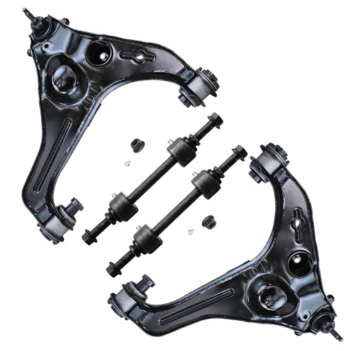 Image of Detroit Axle - 4WD Front End Suspension Kit for 2009-2013 Ford F-150, 2 Ready Struts w /Coil Spring Assembly 2 Lower Control Arms Assembly 2 Sway Bar End Links 2010 2011 2012 Replacement - 6pc Set