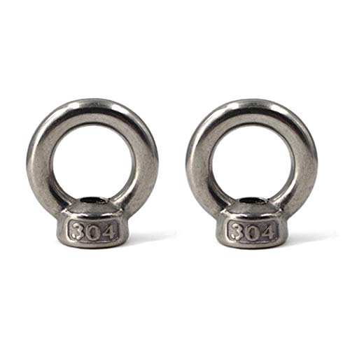 M12 Ring Shape Lifting Eye Nut 304 Stainless Steel Threaded Nut Fastener-2 Pack