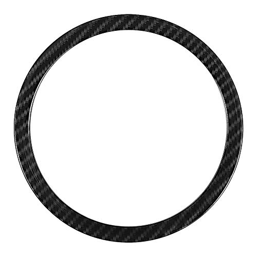 Cuque Carbon Fiber Style Steering Wheel Trim Cover Decoration Sticker Car Interior Accessory for Jaguar XFL XE F-Pace F-Type X761 E-Pace