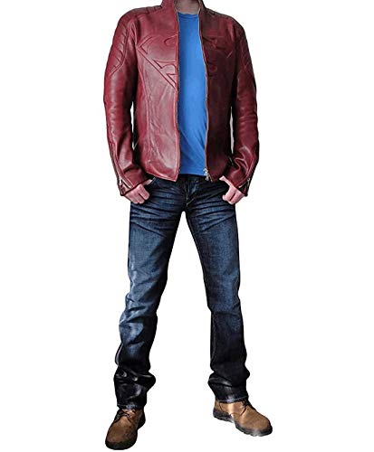 Superman Smallville Real Leather Jacket â–ºBEST SELLERâ—„ (M, Maroon)